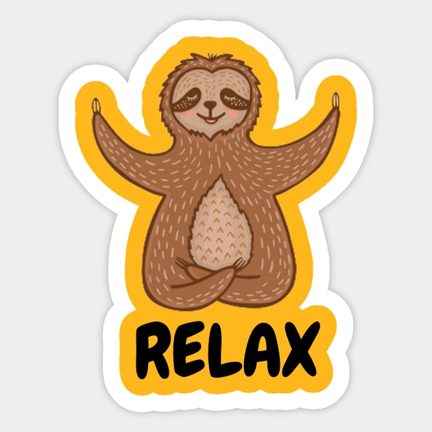 sloth bear in yoga position Sticker by hatem